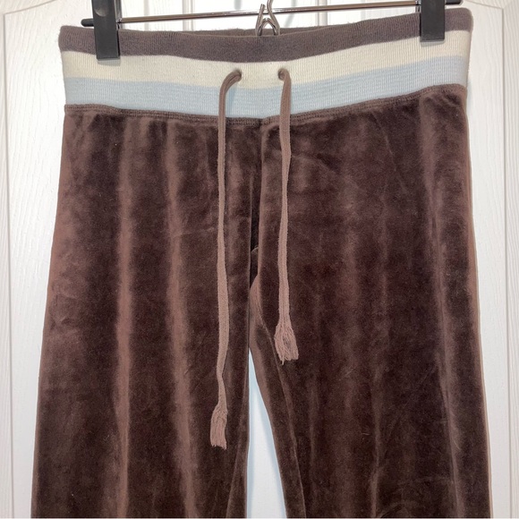 Juicy Couture Womens Track Pants Joggers Brown Velour Pants P - Picture 3 of 9